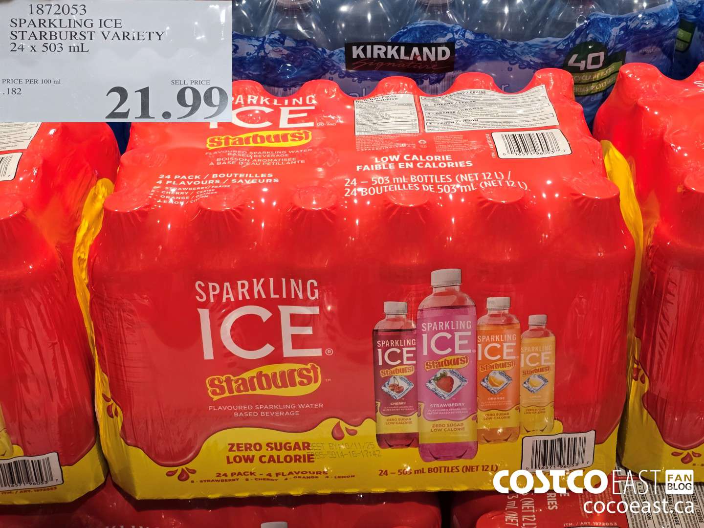 1872053 SPARKLING ICE STARBURST VARIETY 24 x 503 mL $21.99