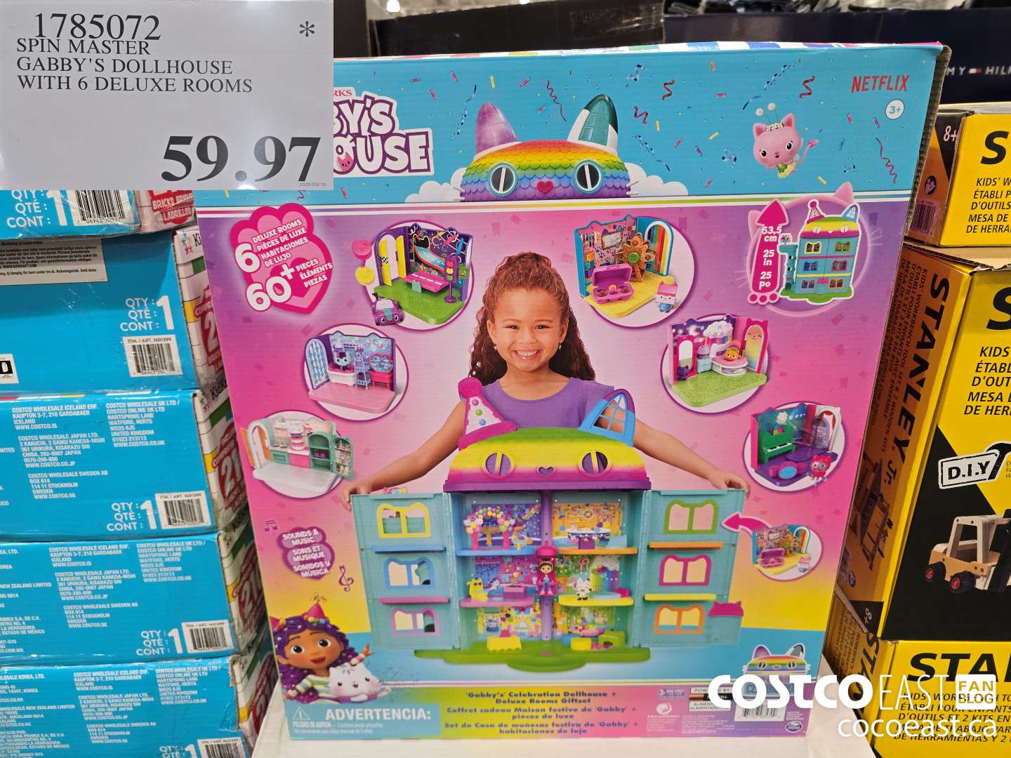 1785072 SPIN MASTER GABBY'S DOLLHOUSE WITH 6 DELUXE ROOMS $59.97