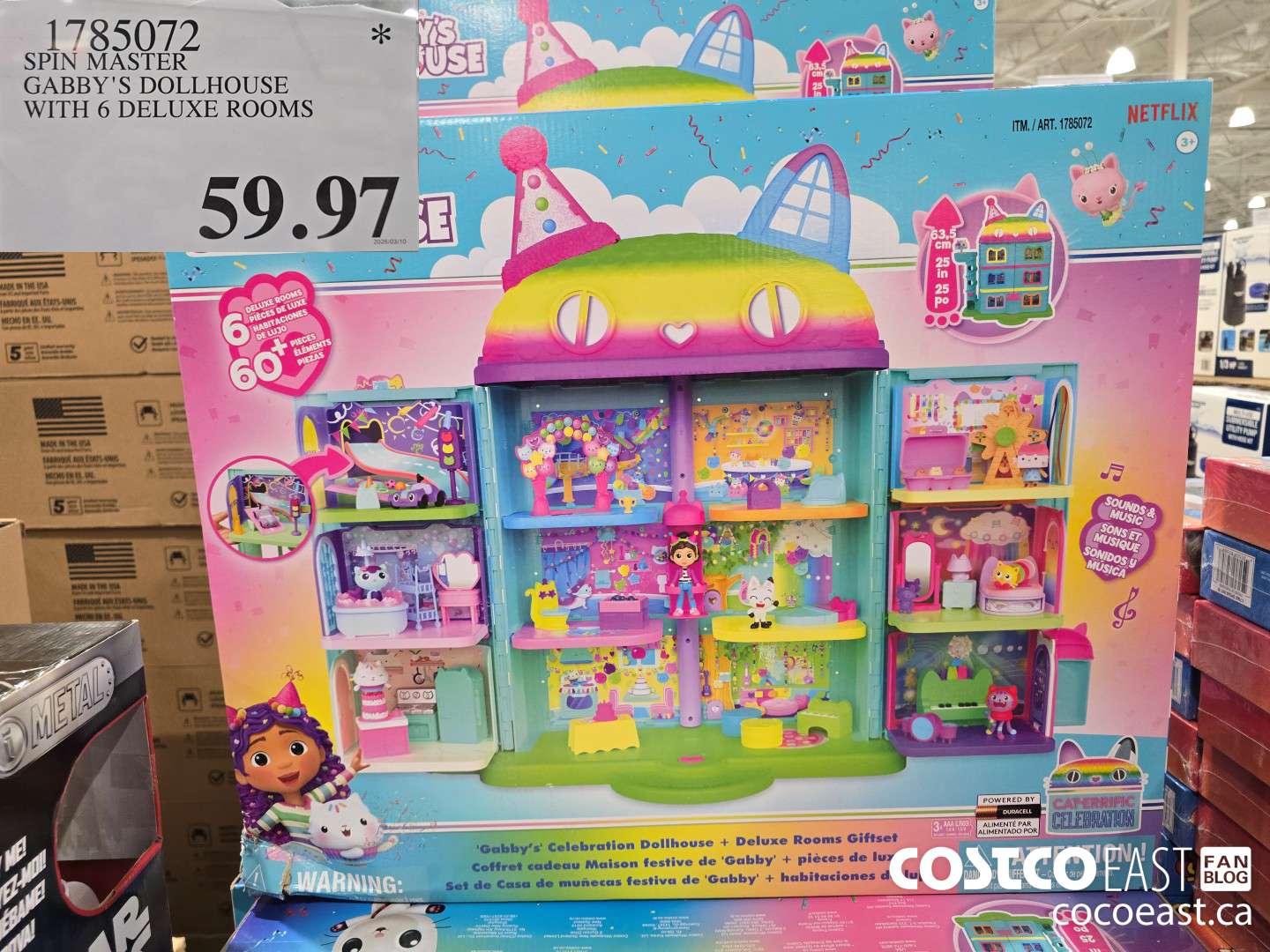 1785072 SPIN MASTER GABBY'S DOLLHOUSE WITH 6 DELUXE ROOMS $59.97