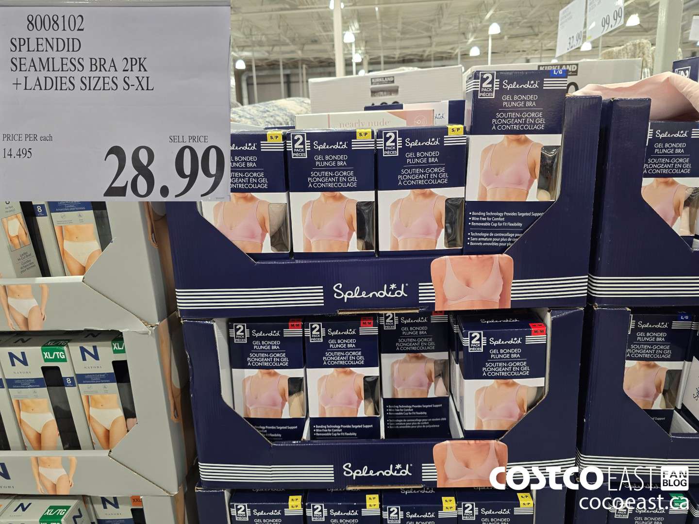 8008102 SPLENDID SEAMLESS BRA 2PK +LADIES SIZES S-XL $28.99