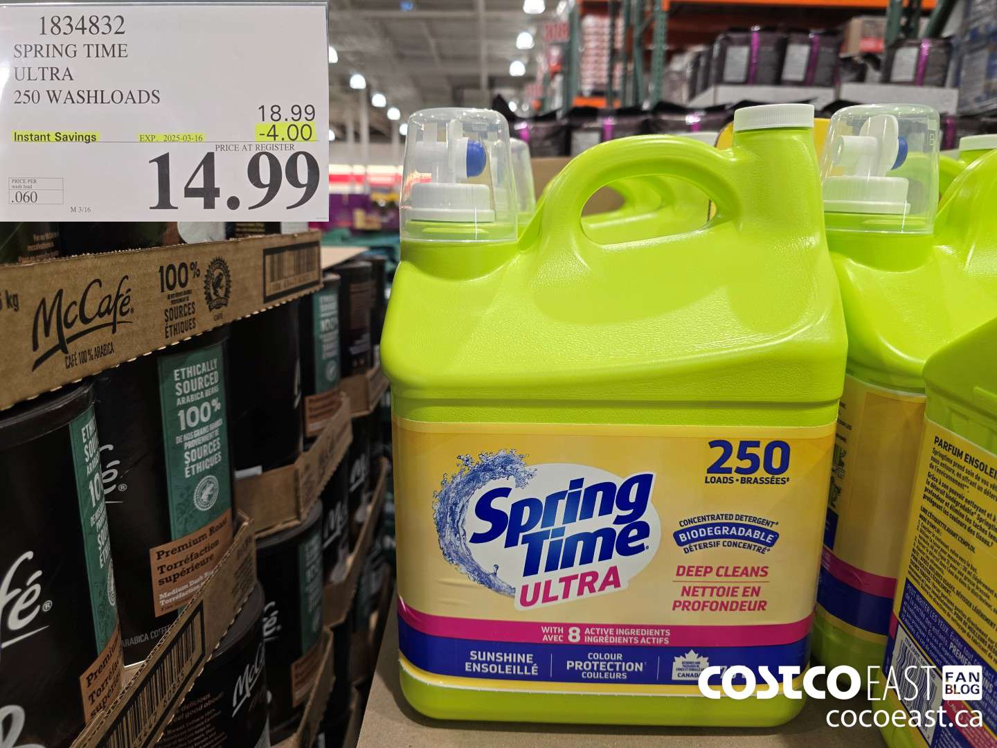 1834832 SPRING TIME ULTRA 250 WASHLOADS ($4.00 INSTANT SAVINGS EXPIRES ON 2025-03-16) $14.99