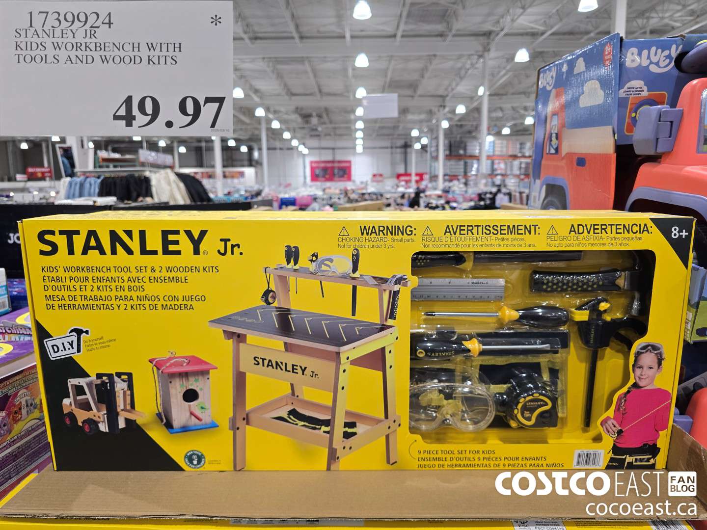 1739924 STANLEY JR KIDS WORKBENCH WITH TOOLS AND WOOD KITS $49.97