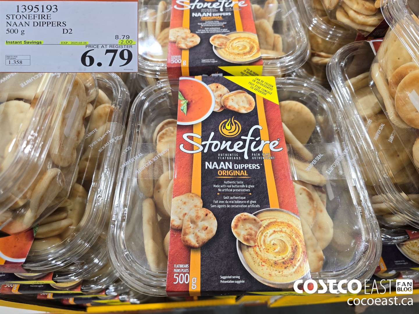 1395193 STONEFIRE NAAN DIPPERS 500 g ($2.00 INSTANT SAVINGS EXPIRES ON 2025-03-16) $8.79