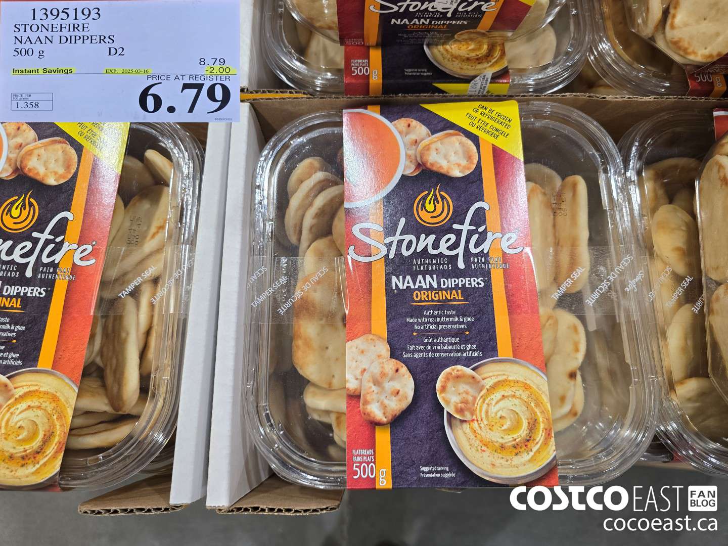 1395193 STONEFIRE NAAN DIPPERS 500 g ($2.00 INSTANT SAVINGS EXPIRES ON 2025-03-16) $6.79