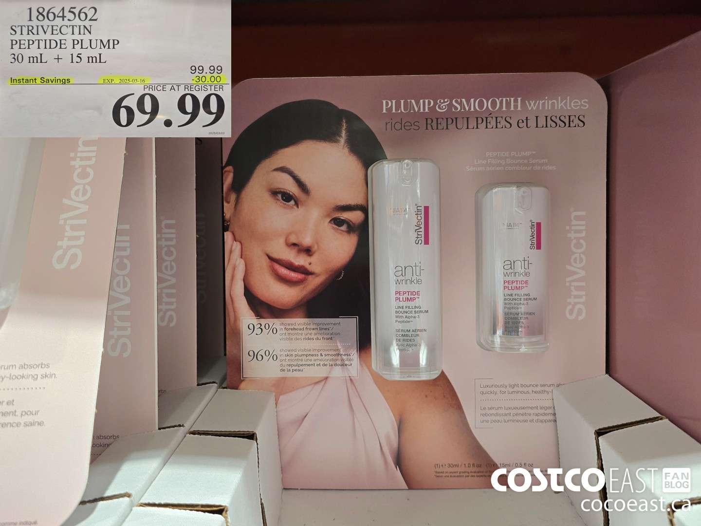 1864562 STRIVECTIN PEPTIDE PLUMP 30 mL + 15 mL ($30.00 INSTANT SAVINGS EXPIRES ON 2025-03-16) $69.99