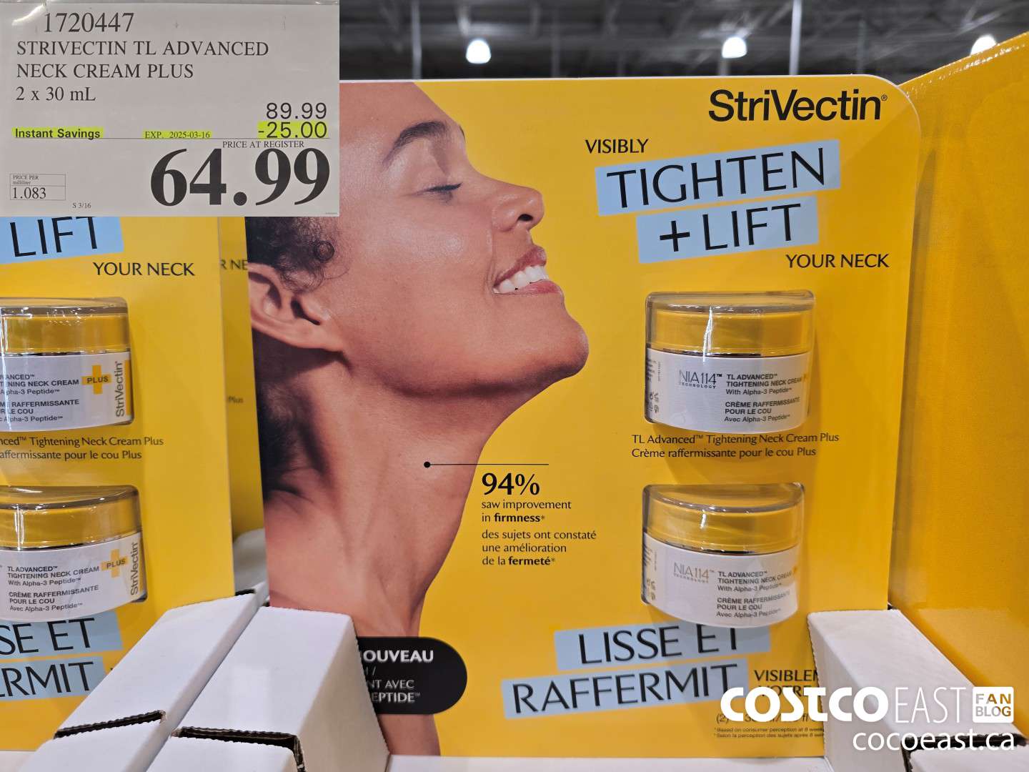 1720447 STRIVECTIN TL ADVANCED NECK CREAM PLUS 2 x 30 mL ($25.00 INSTANT SAVINGS EXPIRES ON 2025-03-16) $64.99