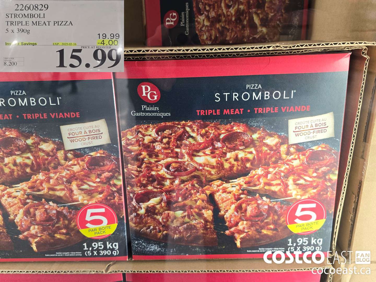 2260829 STROMBOLI TRIPLE MEAT PIZZA 5 x 390g ($4.00 INSTANT SAVINGS EXPIRES ON 2025-03-16) $15.99