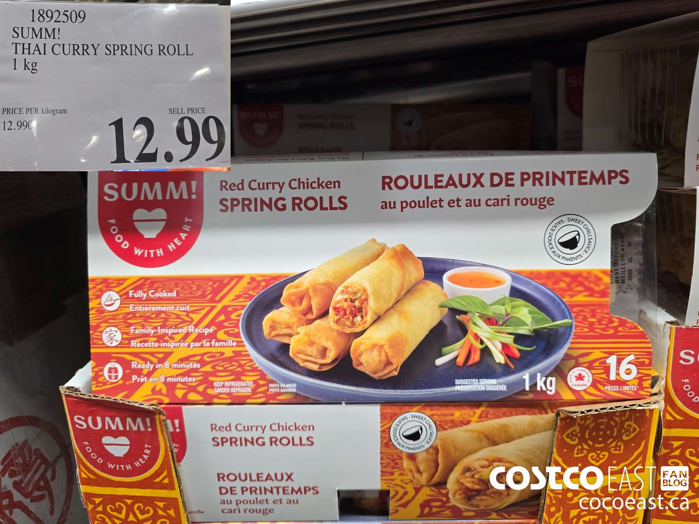 1892509 SUMM! THAI CURRY SPRING ROLL 1 kg $12.99