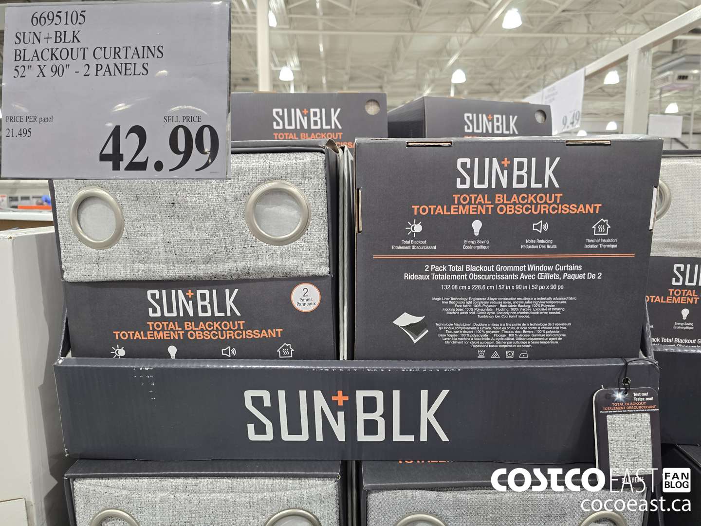 6695105 SUN+BLK BLACKOUT CURTAINS 52