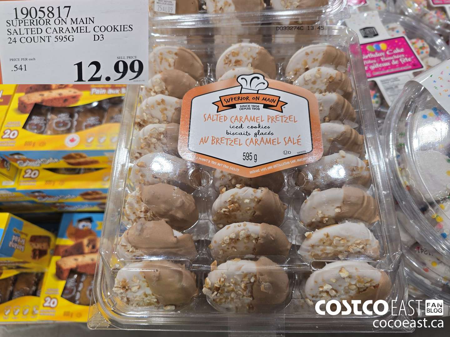 1905817 SUPERIOR ON MAIN SALTED CARAMEL COOKIES 24 COUNT 595G $12.99