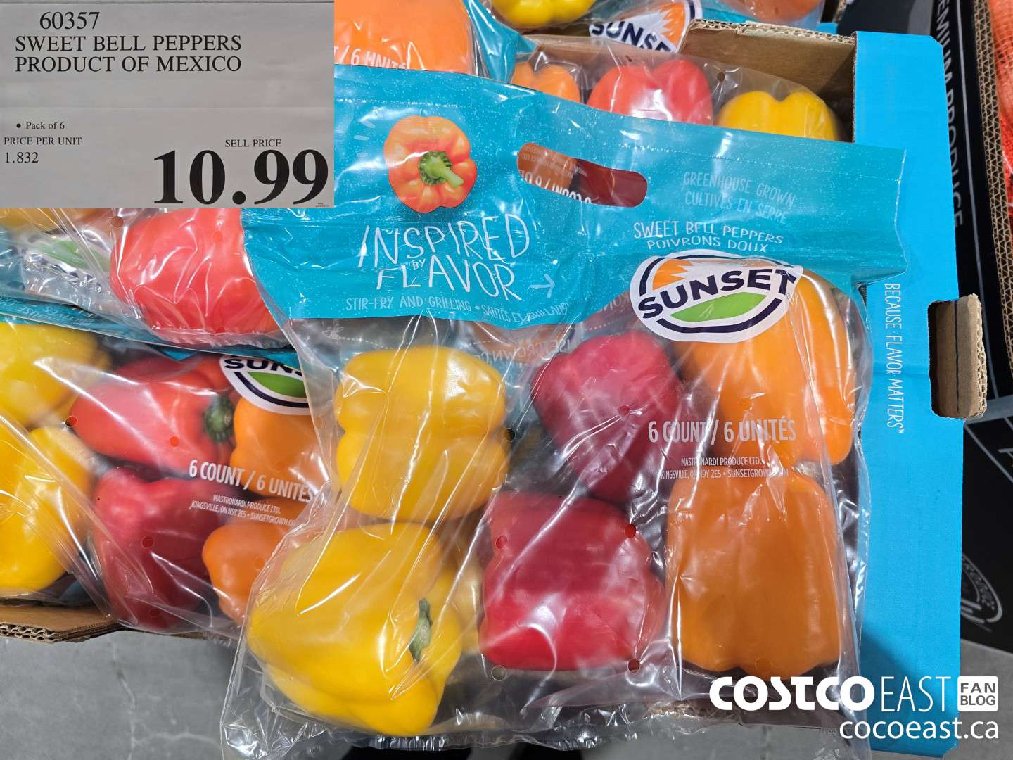 60357 SWEET BELL PEPPERS PRODUCT OF MEXICO $10.99