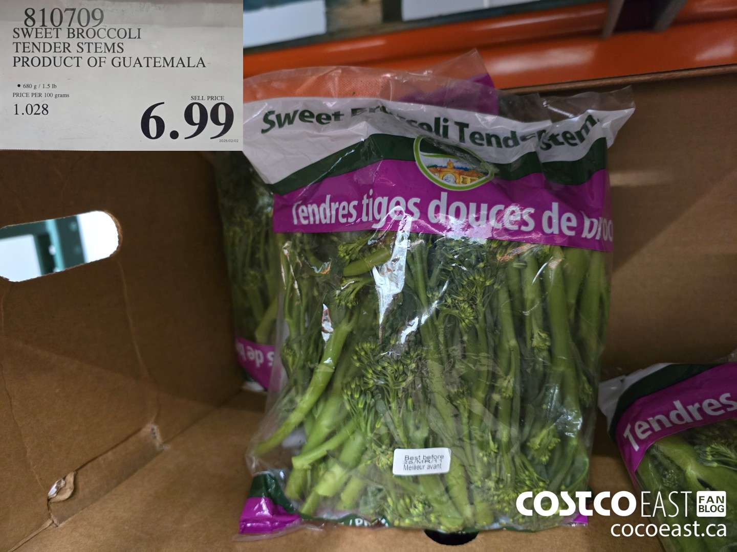 810709 SWEET BROCCOLI TENDER STEMS PRODUCT OF GUATEMALA $6.99