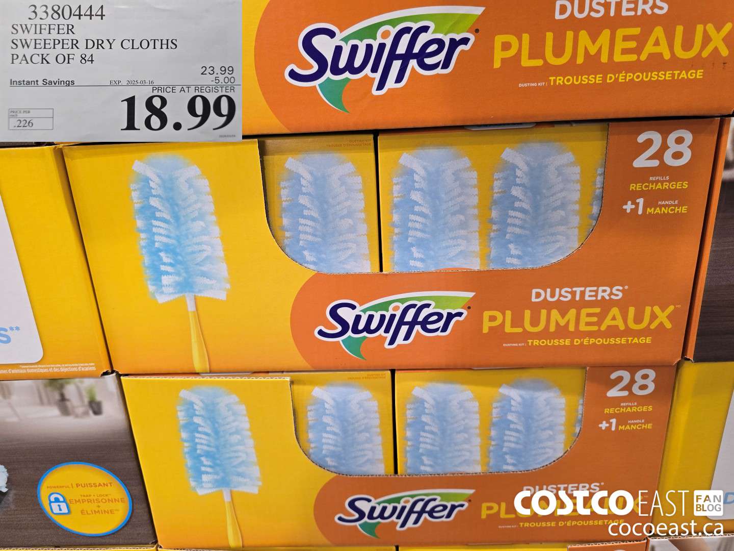 3380444 SWIFFER SWEEPER DRY CLOTHS PACK OF 84 ($5.00 INSTANT SAVINGS EXPIRES ON 2025-03-16) $18.99