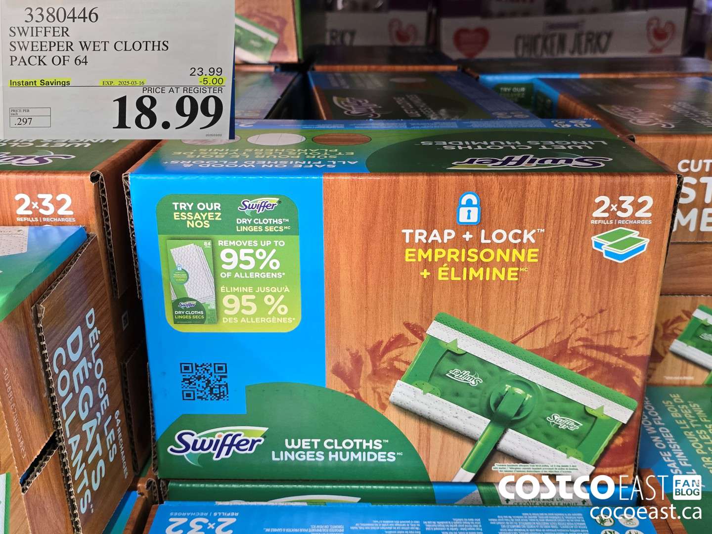 3380446 SWIFFER SWEEPER WET REFILLS PACK OF 64 ($5.00 INSTANT SAVINGS EXPIRES ON 2025-03-16) $18.99