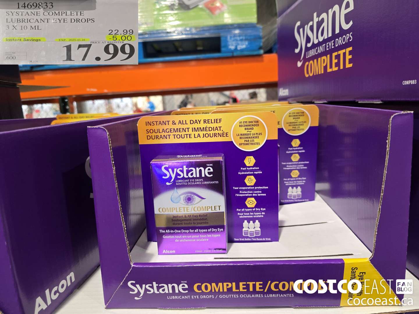 1469833 SYSTANE COMPLETE LUBRICANT EYE DROPS 3 X 10ML ($5.00 INSTANT SAVINGS EXPIRES ON 2025-03-16) $17.99