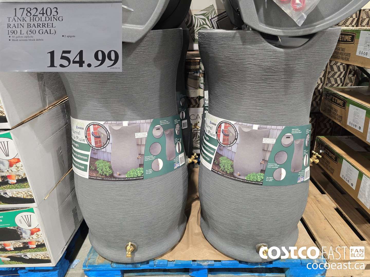 1782403 TANK HOLDING RAIN BARREL 190 L (50 GAL) $154.99