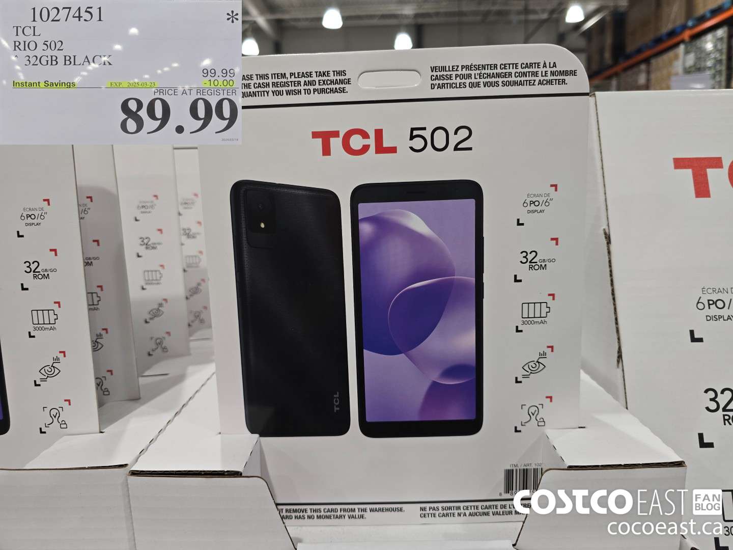 1027451 TCL RIO 502 32GB BLACK ($10.00 INSTANT SAVINGS EXPIRES ON 2025-03-23) $89.99