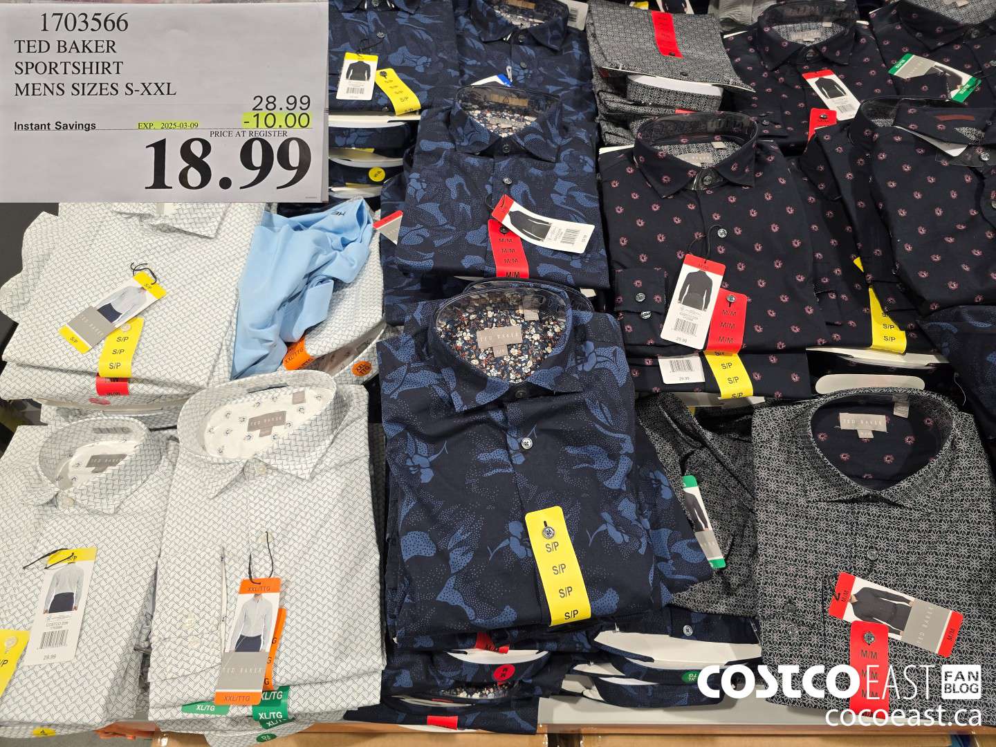 1703566 TED BAKER SPORTSHIRT MENS SIZES S-XXL ($10.00 INSTANT SAVINGS EXPIRES ON 2025-03-09) $19.99