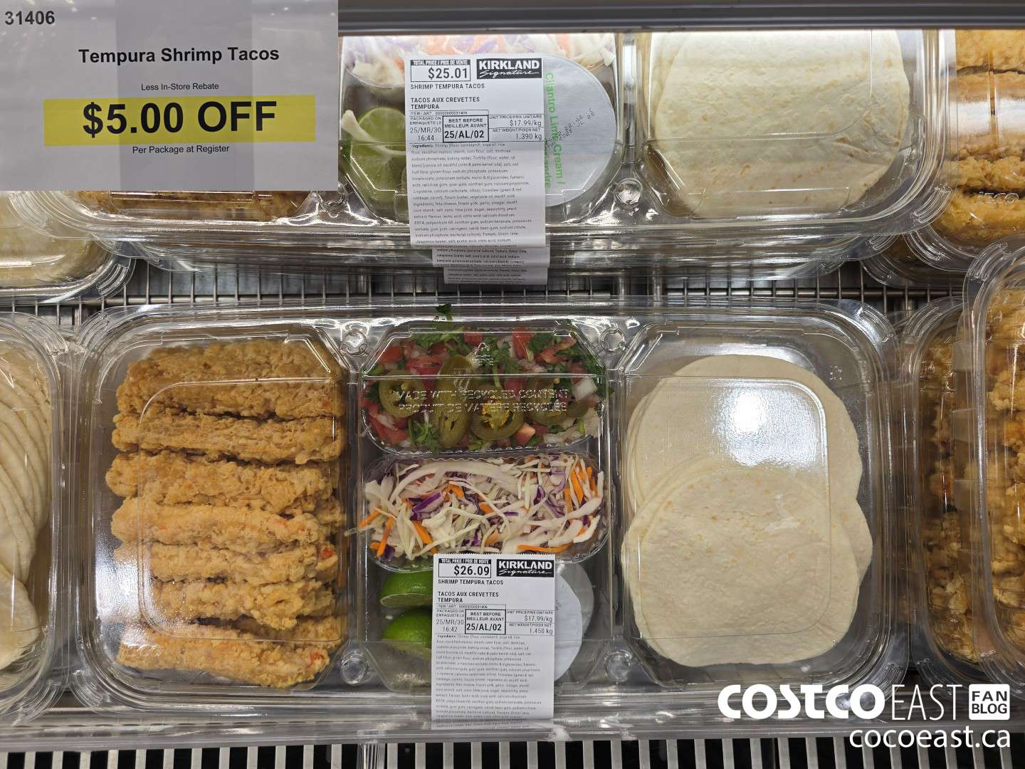 31406 TEMPURA SHRIMP TACOS ($5.00 INSTANT SAVINGS)