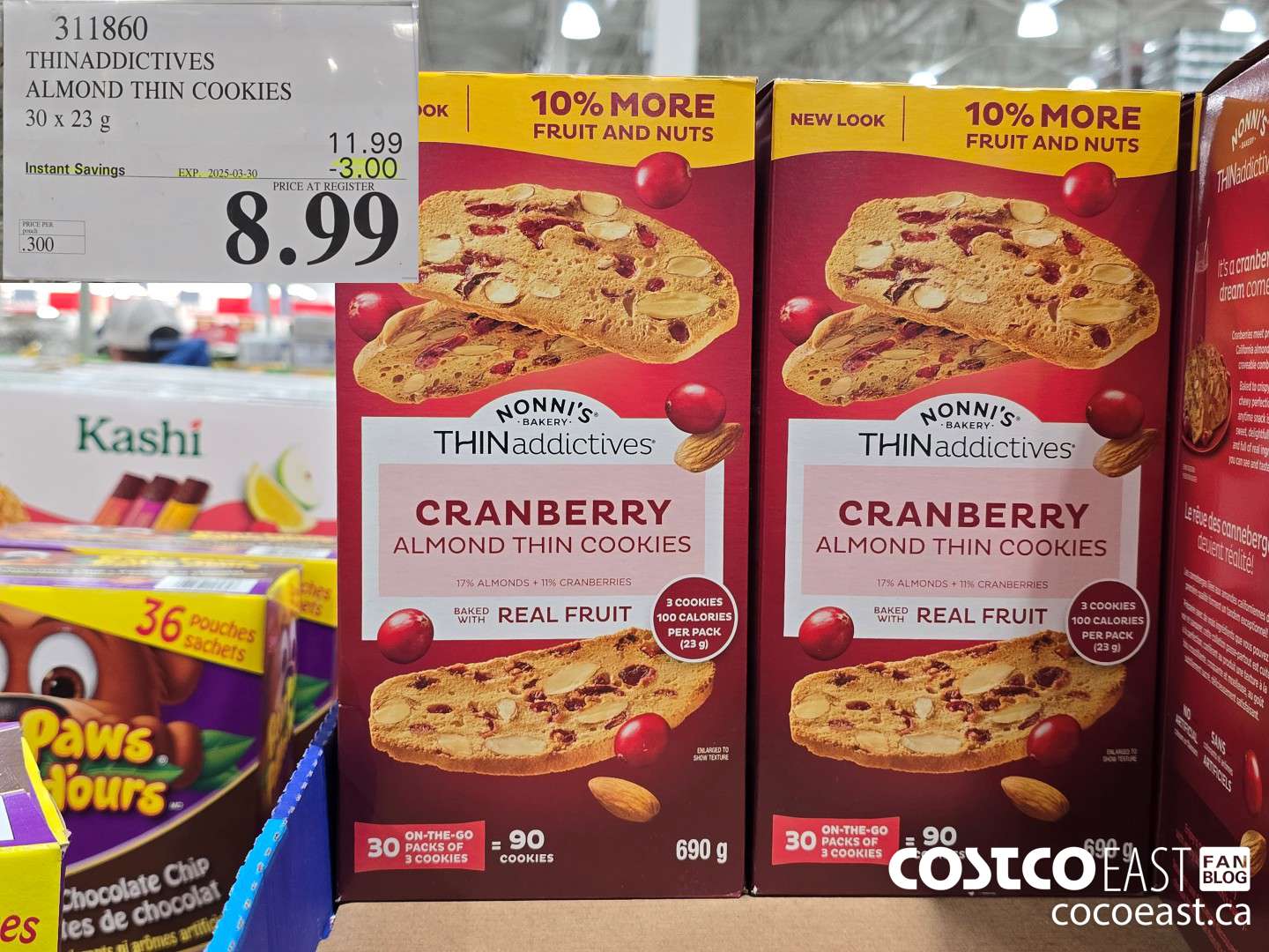 311860 THINADDICTIVES ALMOND THIN COOKIES 30 X 23 G ($3.00 INSTANT SAVINGS EXPIRES ON 2025-03-30) $8.99