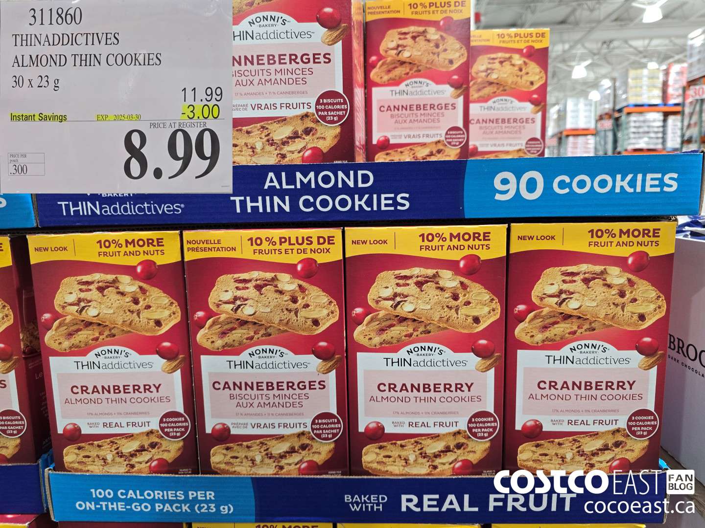 311860 THINADDICTIVES ALMOND THIN COOKIES 30 X 23 G ($3.00 INSTANT SAVINGS EXPIRES ON 2025-03-30) $8.99