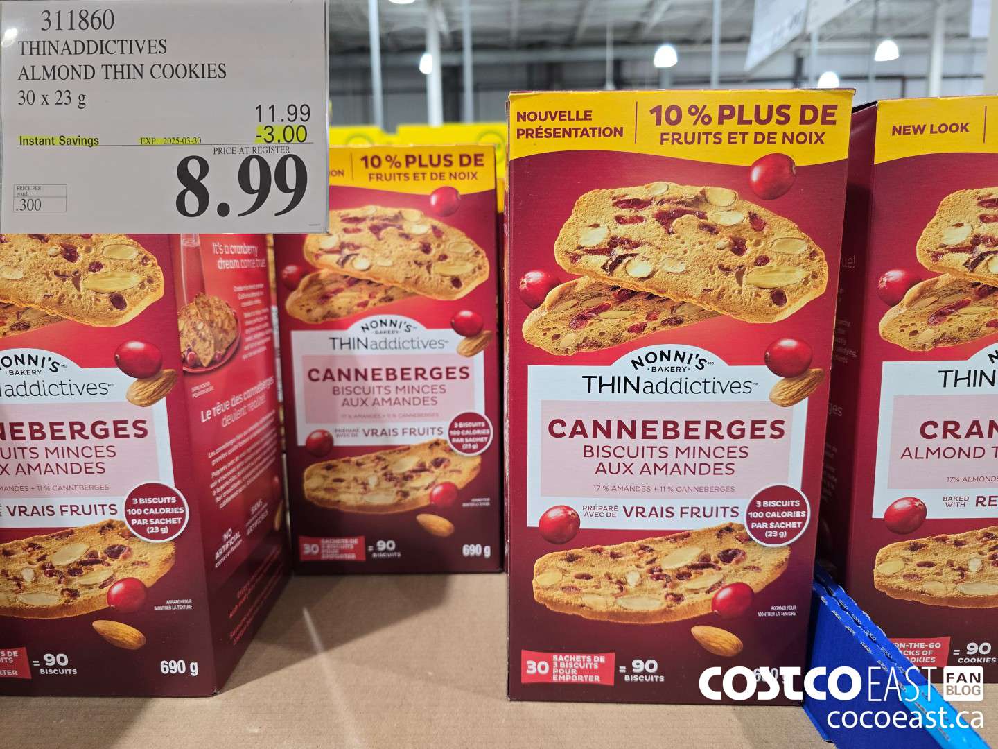 311860 THINADDICTIVES ALMOND THIN COOKIES 30 X 23 G ($3.00 INSTANT SAVINGS EXPIRES ON 2025-03-30) $8.99