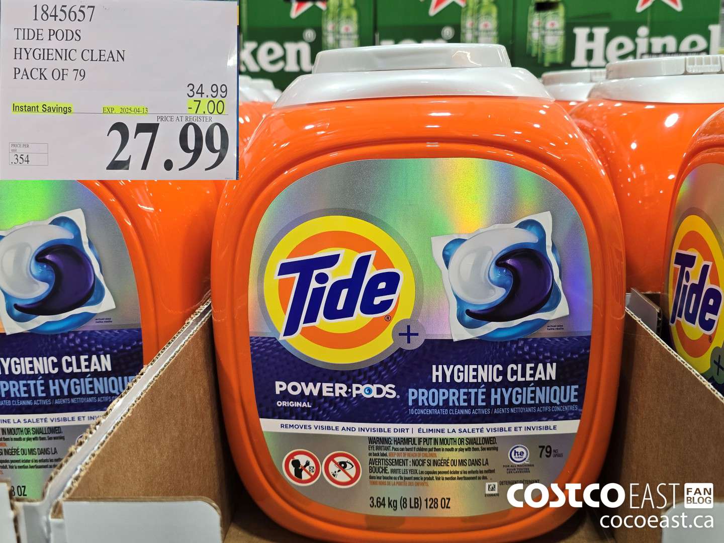 1845657 TIDE PODS HYGIENIC CLEAN PACK OF 79 ($7.00 INSTANT SAVINGS EXPIRES ON 2025-04-13) $27.99