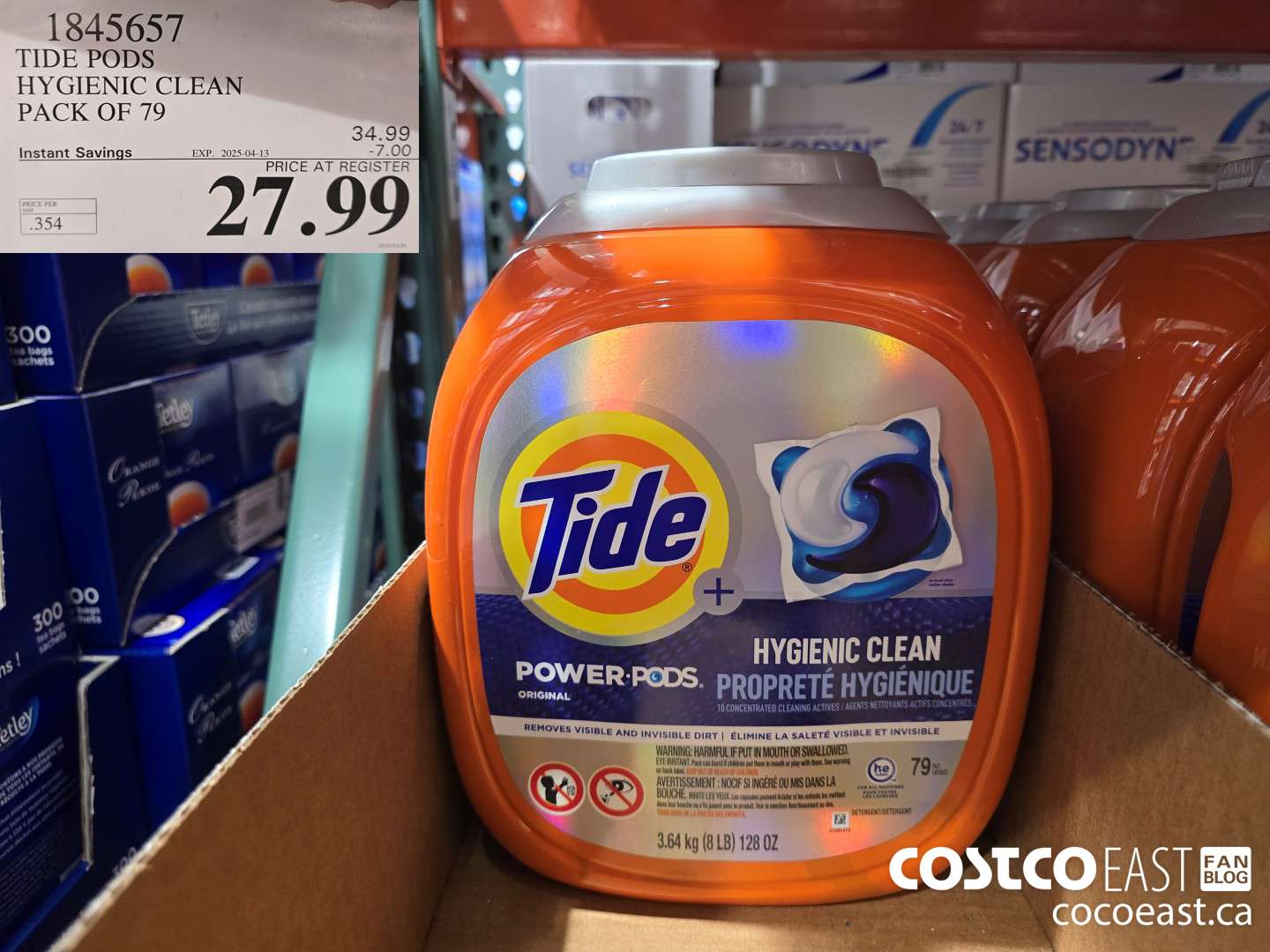 1845657 TIDE PODS HYGIENIC CLEAN PACK OF 79 ($7.00 INSTANT SAVINGS EXPIRES ON 2025-04-13) $27.99