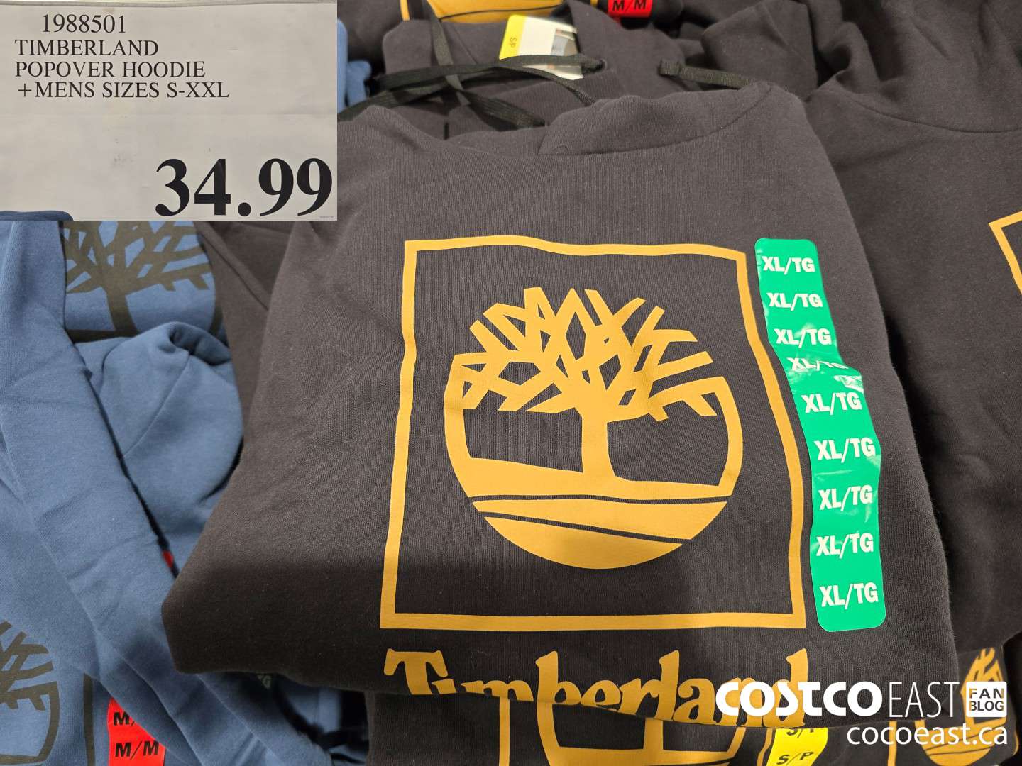 1988501 TIMBERLAND POPOVER HOODIE + MENS SIZES S-XXL $34.99