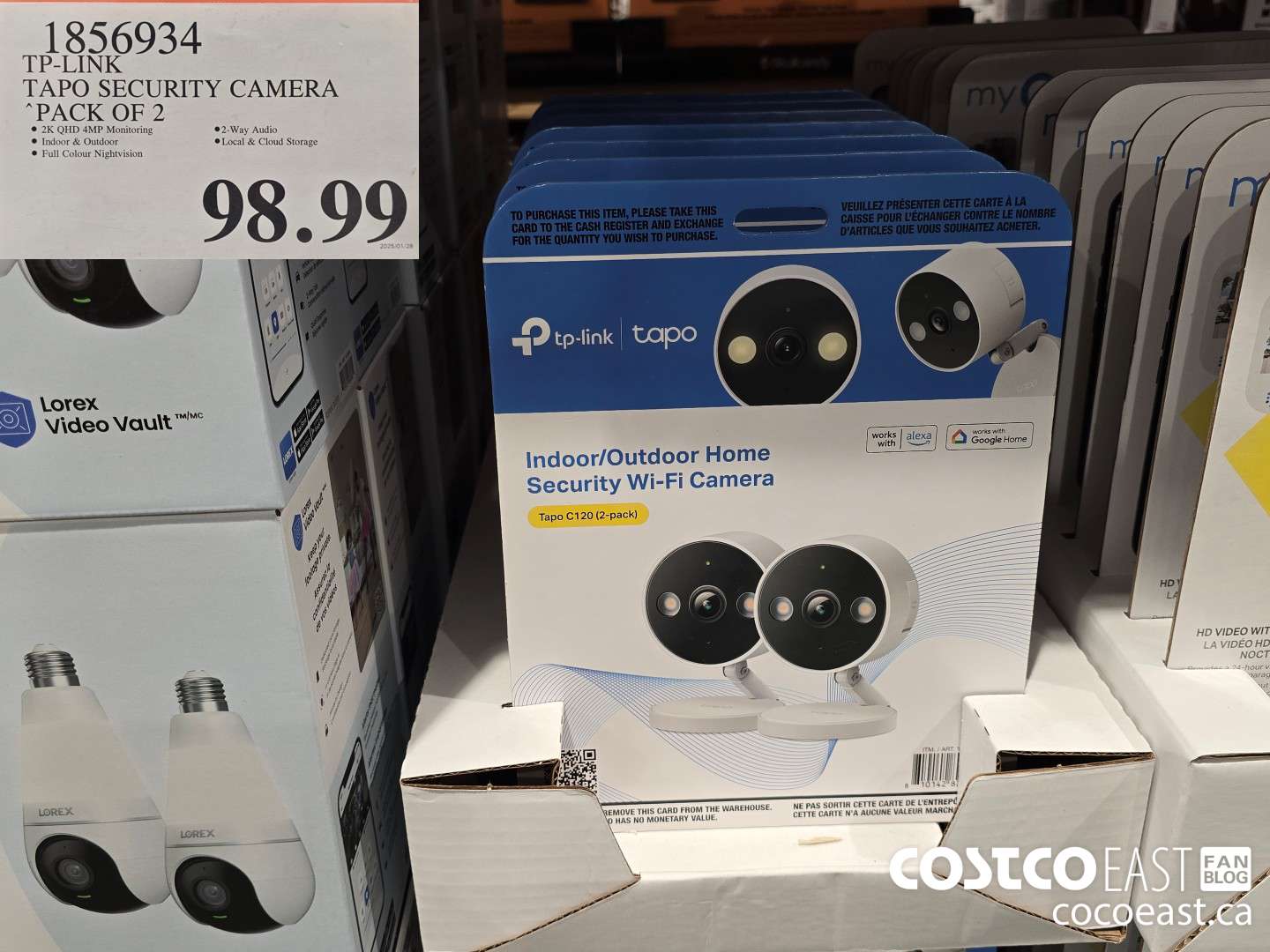 1856934 TP-LINK TAPO SECURITY CAMERA PACK OF 2 $98.99