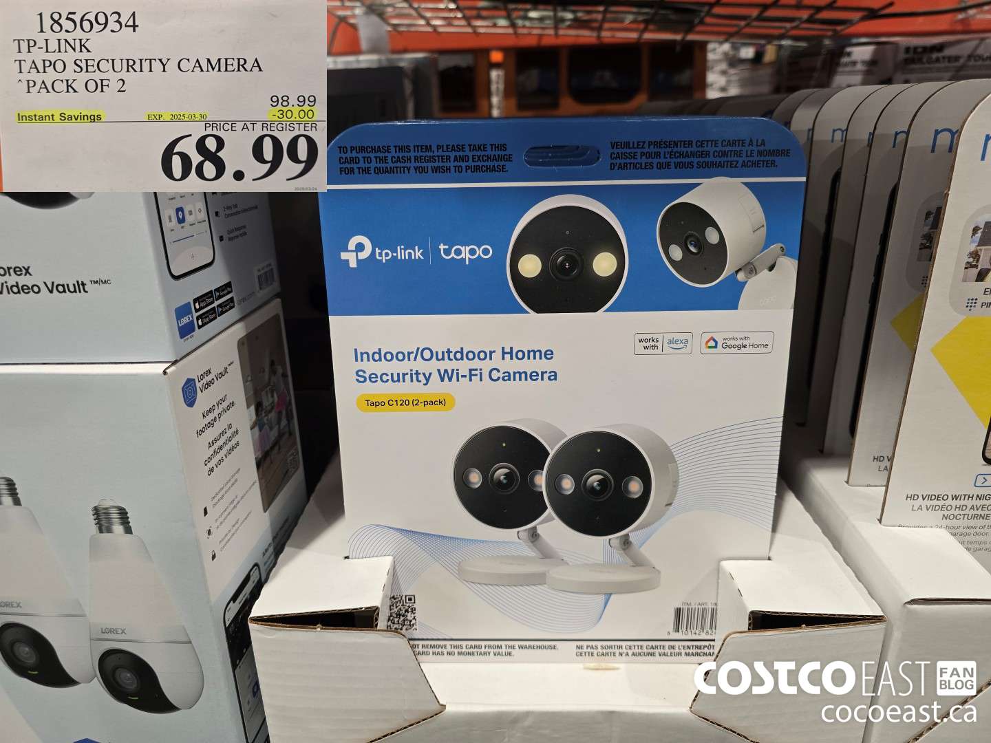 1856934 TP-LINK TAPO SECURITY CAMERA PACK OF 2 ($30.00 INSTANT SAVINGS EXPIRES ON 2025-03-30) $68.99