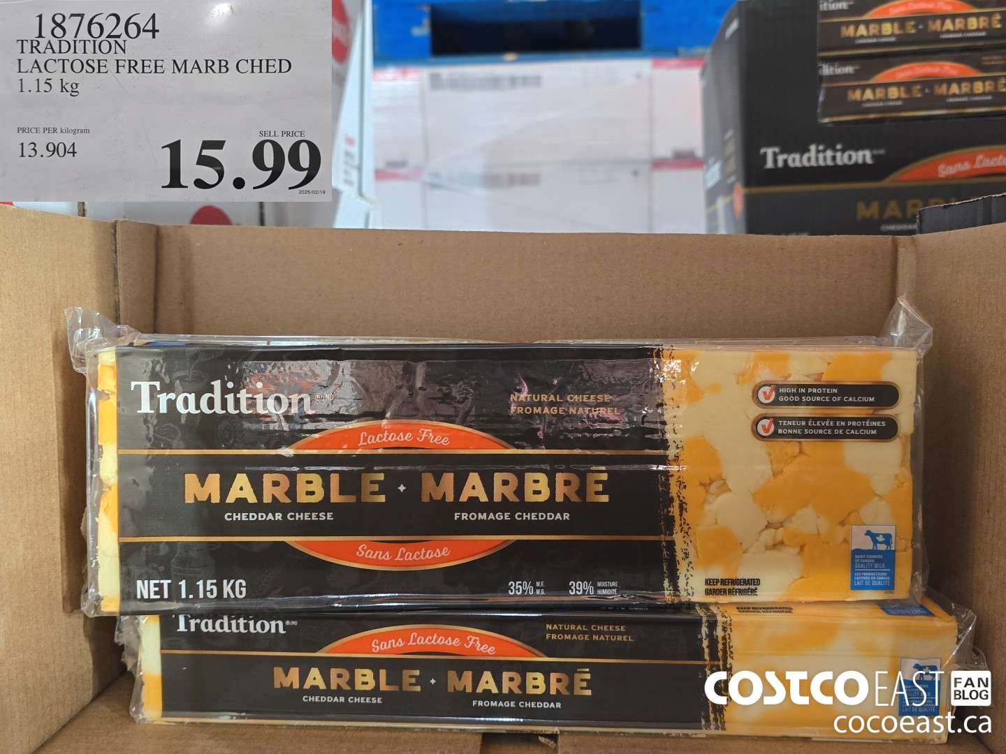 1876264 TRADITION LACTOSE FREE MARB CHED 1.15 KG $15.99