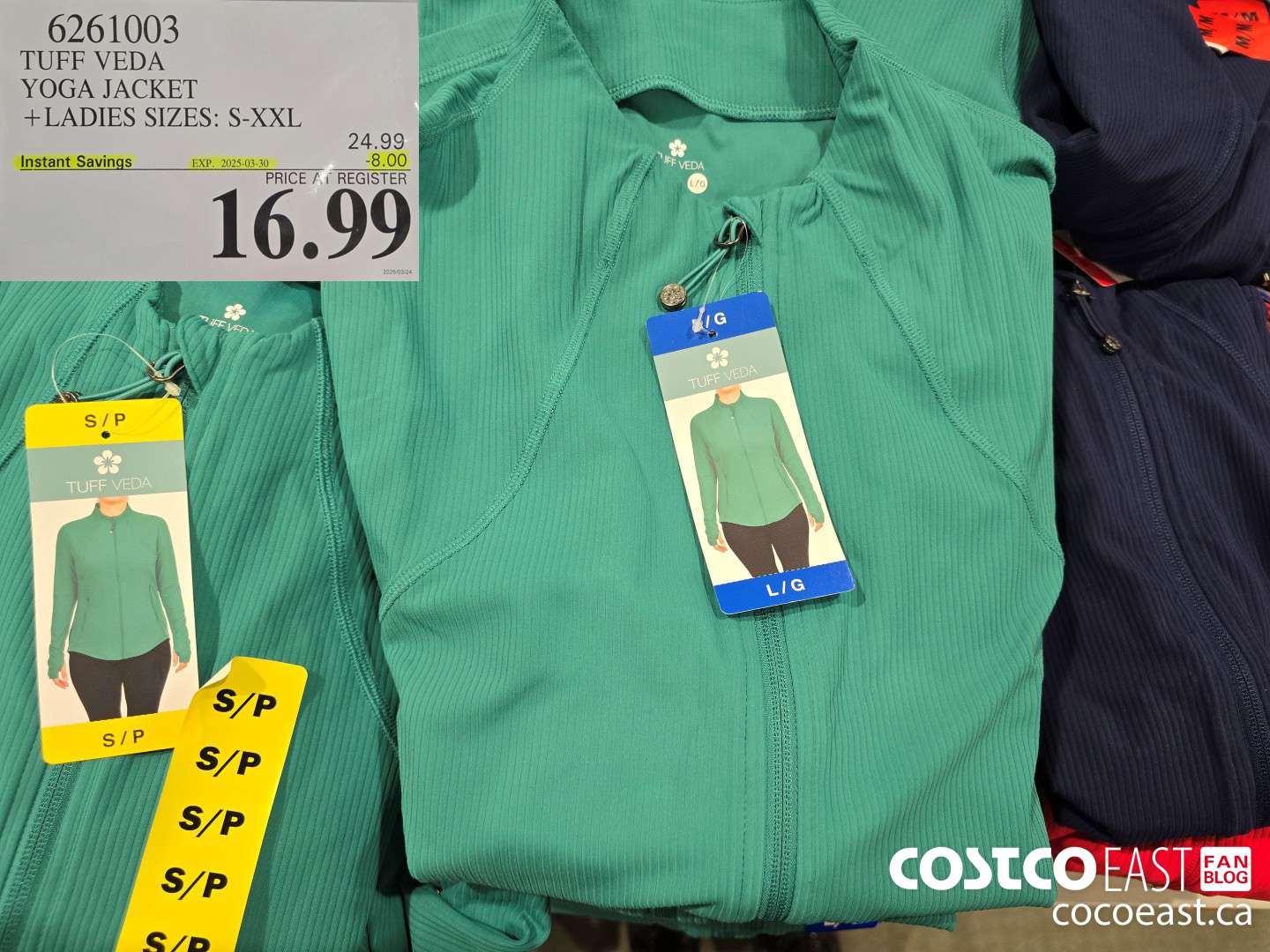 6261003 TUFF VEDA YOGA JACKET +LADIES SIZES: S-XXL ($8.00 INSTANT SAVINGS EXPIRES ON 2025-03-30) $16.99