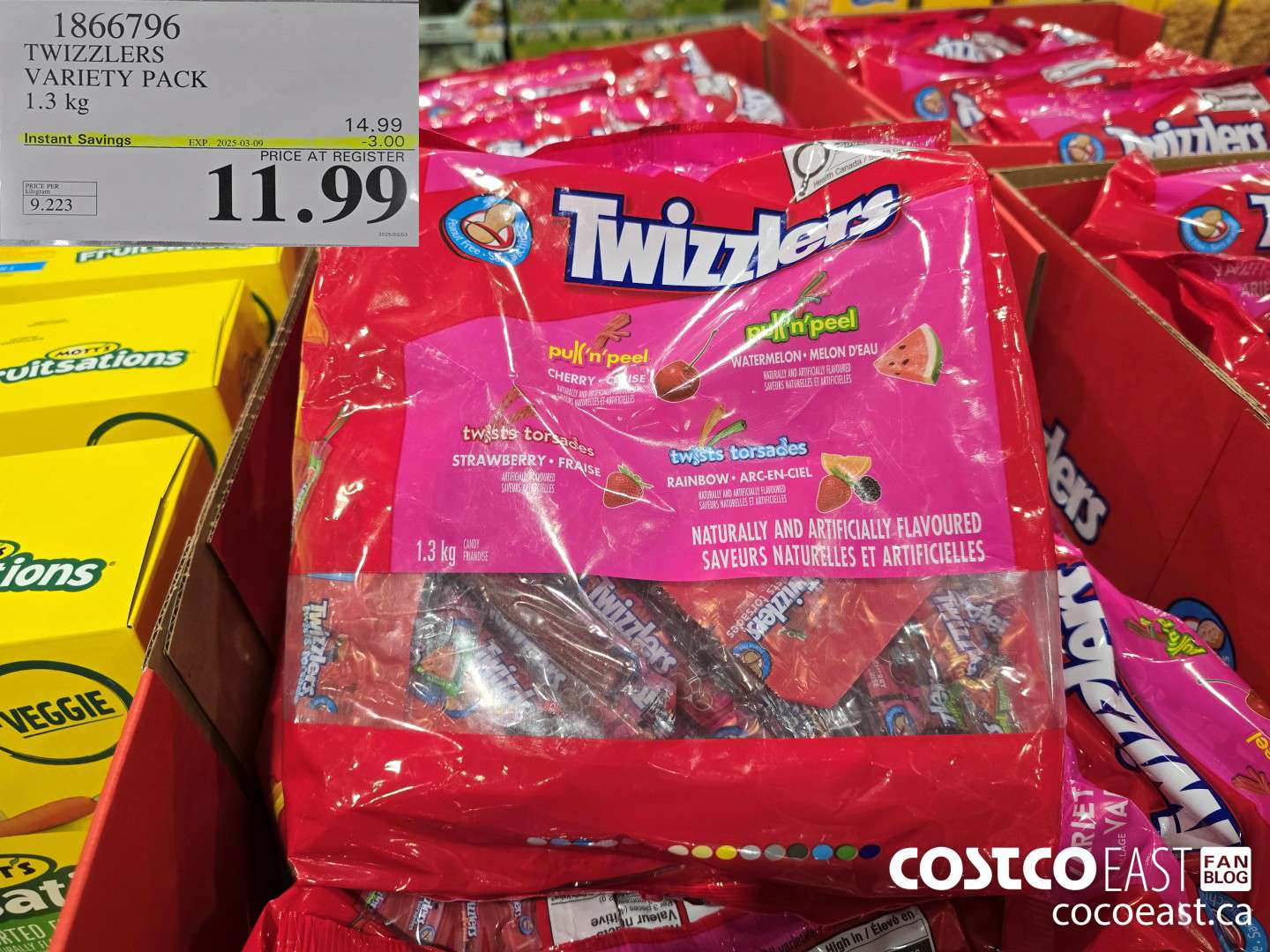 1866796 TWIZZLERS VARIETY PACK 1.3 KG ($3.00 INSTANT SAVINGS EXPIRES ON 2025-03-09) $11.99