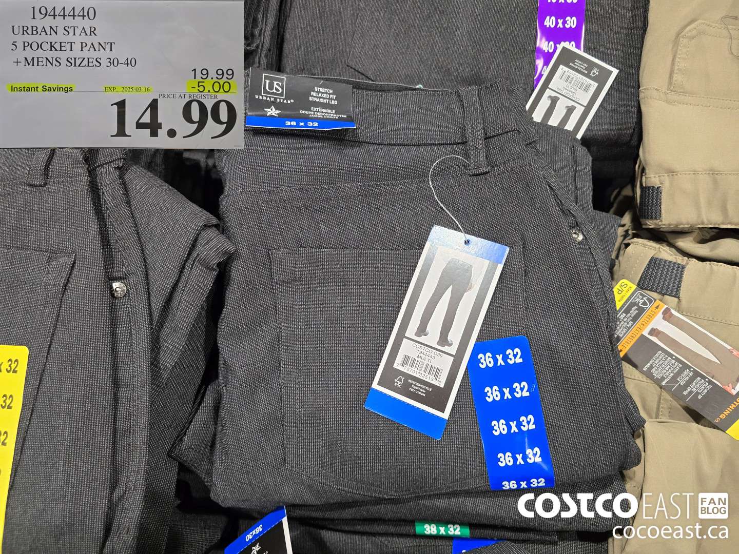 1944440 URBAN STAR 5 POCKET PANT +MENS SIZES 30-42 ($5.00 INSTANT SAVINGS EXPIRES ON 2025-03-16) $14.99