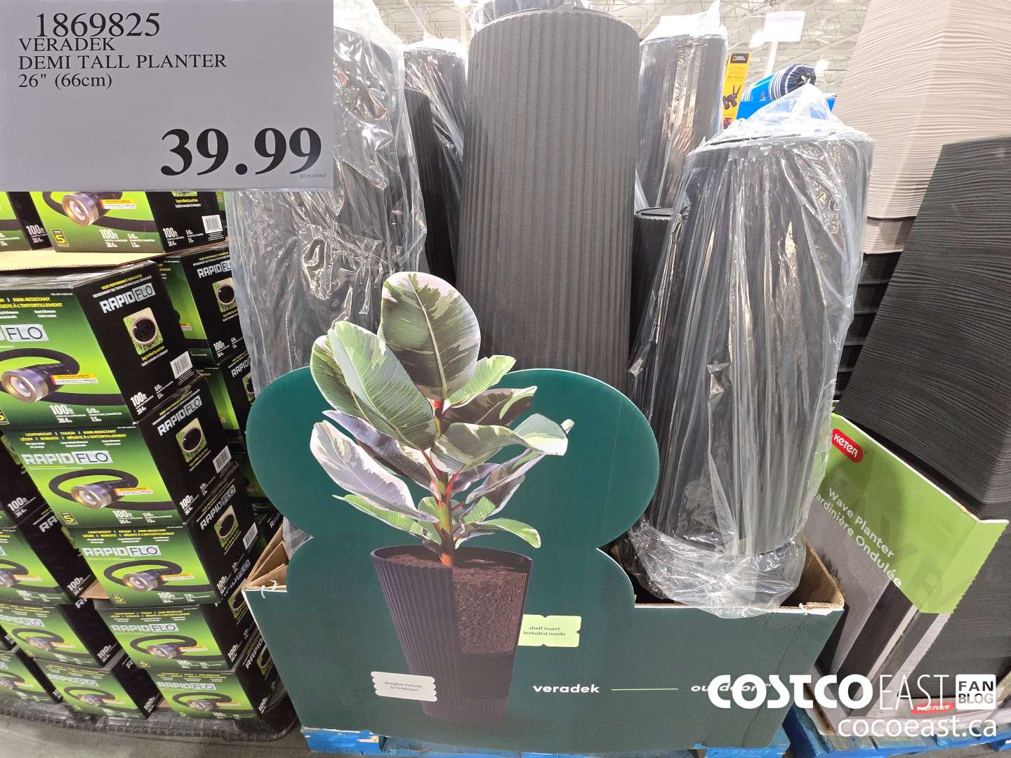 1869825 VERADEK DEMI TALL PLANTER 26