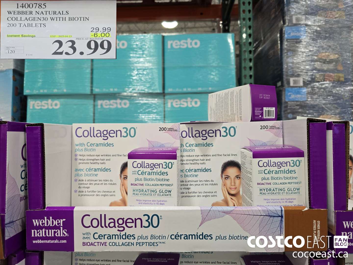 1400785 WEBBER NATURALS COLLAGEN30 WITH BIOTIN & CERAMIDES 200 TABLET ($6.00 INSTANT SAVINGS EXPIRES ON 2025-04-13) $23.99