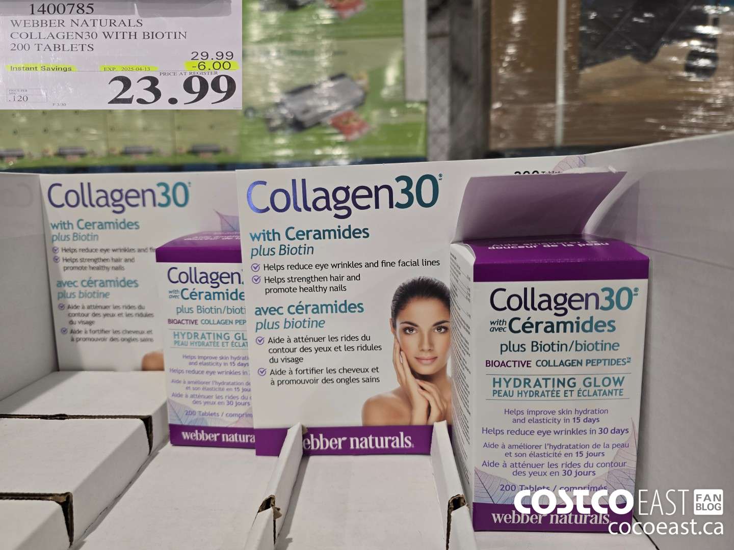 1400785 WEBBER NATURALS COLLAGEN30 WITH BIOTIN & CERAMIDES 200 TABLET ($6.00 INSTANT SAVINGS EXPIRES ON 2025-04-13) $23.99