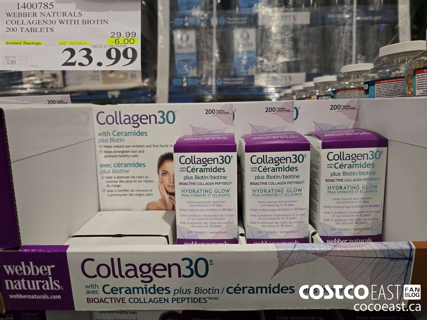 1400785 WEBBER NATURALS COLLAGEN30 WITH BIOTIN & CERAMIDES 200 TABLET ($6.00 INSTANT SAVINGS EXPIRES ON 2025-04-13) $23.99