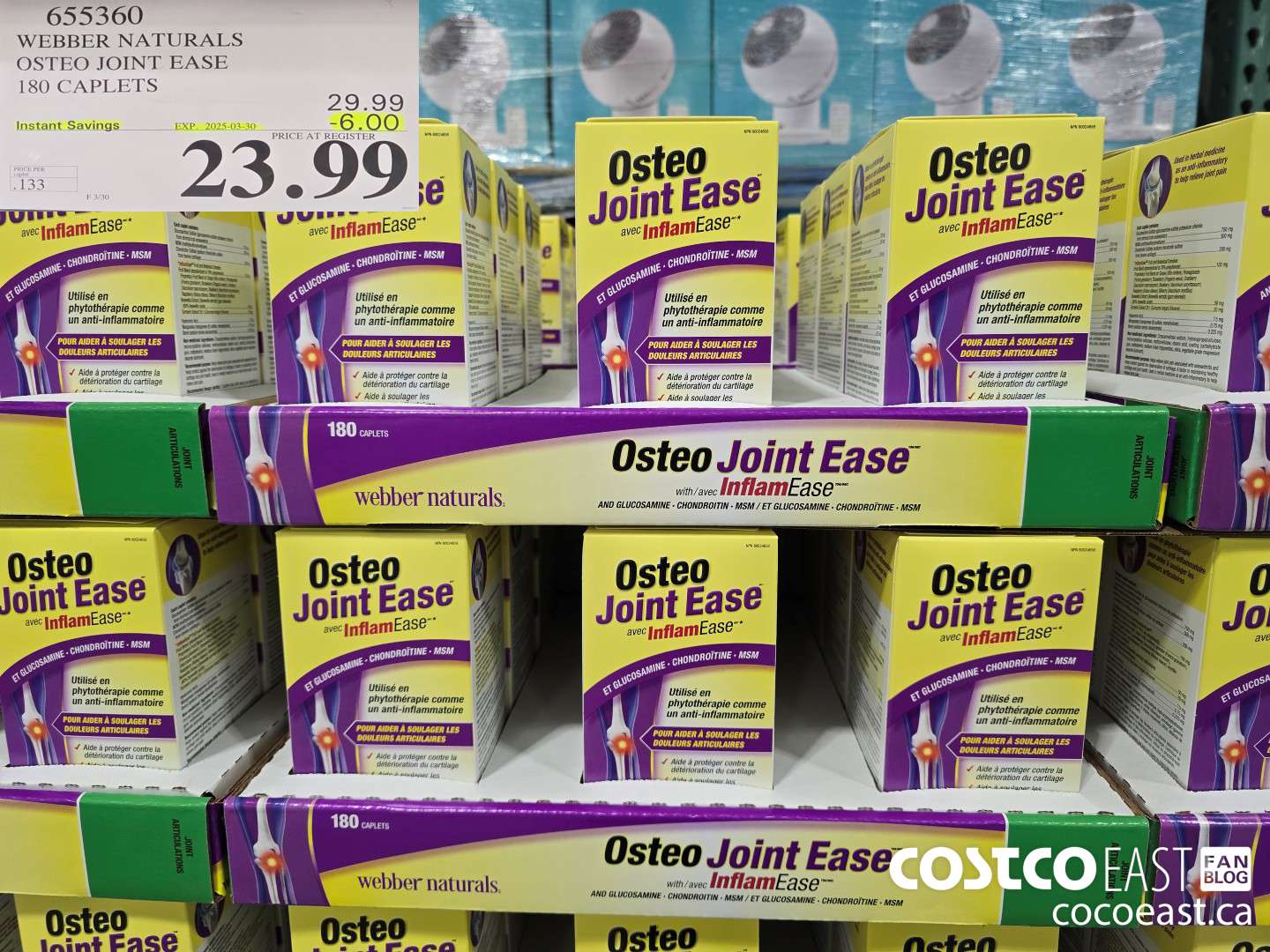 655360 WEBBER NATURALS OSTEO JOINT EASE 180 CAPLETS ($6.00 INSTANT SAVINGS EXPIRES ON 2025-03-30) $23.99