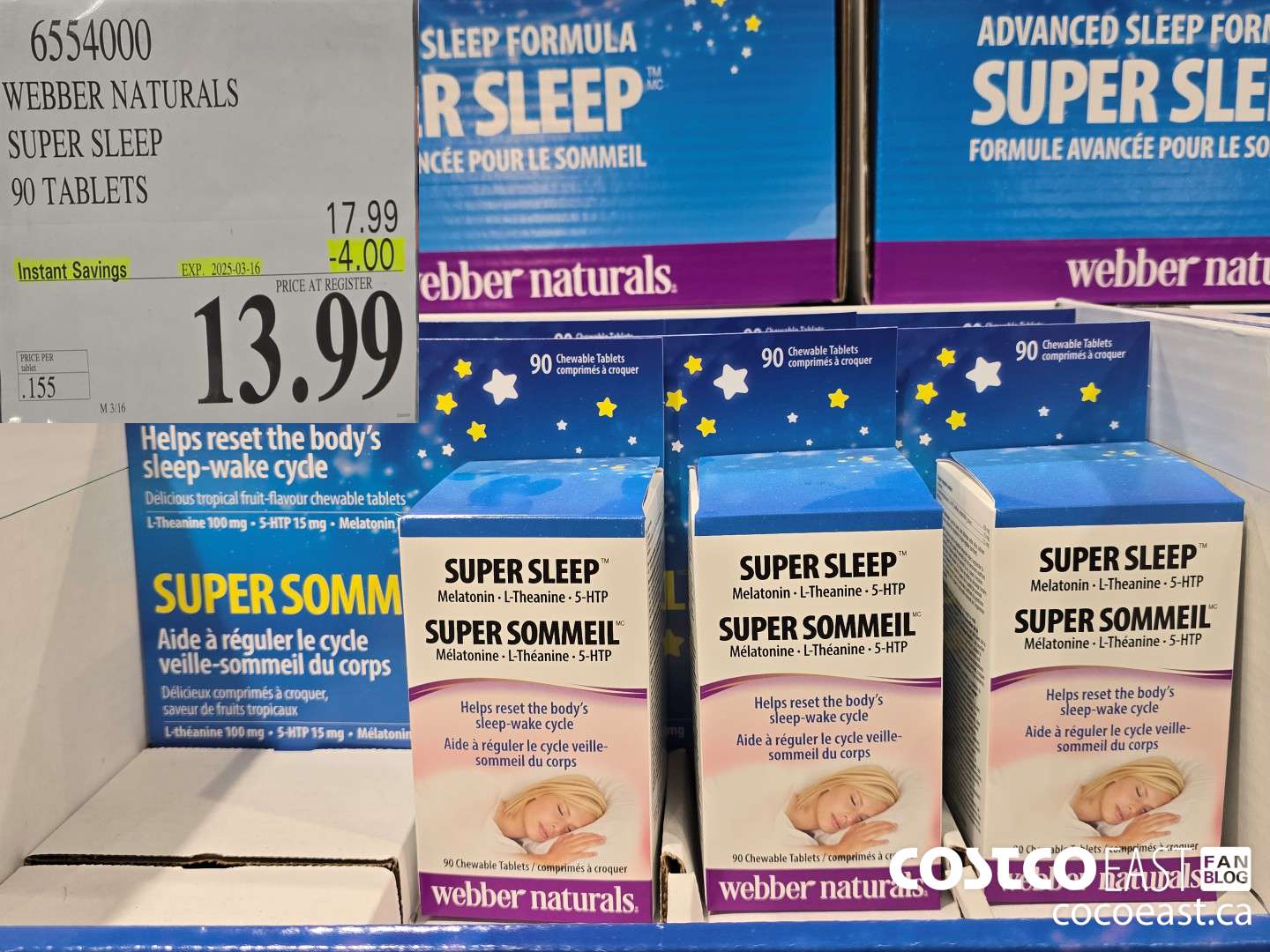 6554000 WEBBER NATURALS SUPER SLEEP 90 TABLETS ($4.00 INSTANT SAVINGS EXPIRES ON 2025-03-16) $13.99