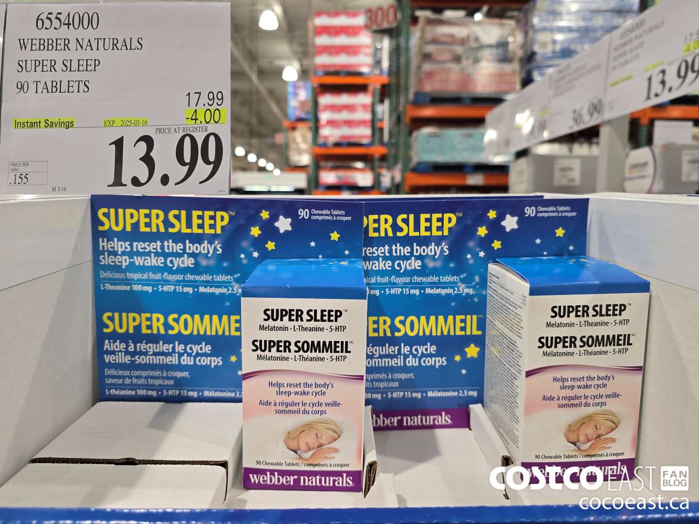 6554000 WEBBER NATURALS SUPER SLEEP 90 TABLETS ($4.00 INSTANT SAVINGS EXPIRES ON 2025-03-16) $13.99