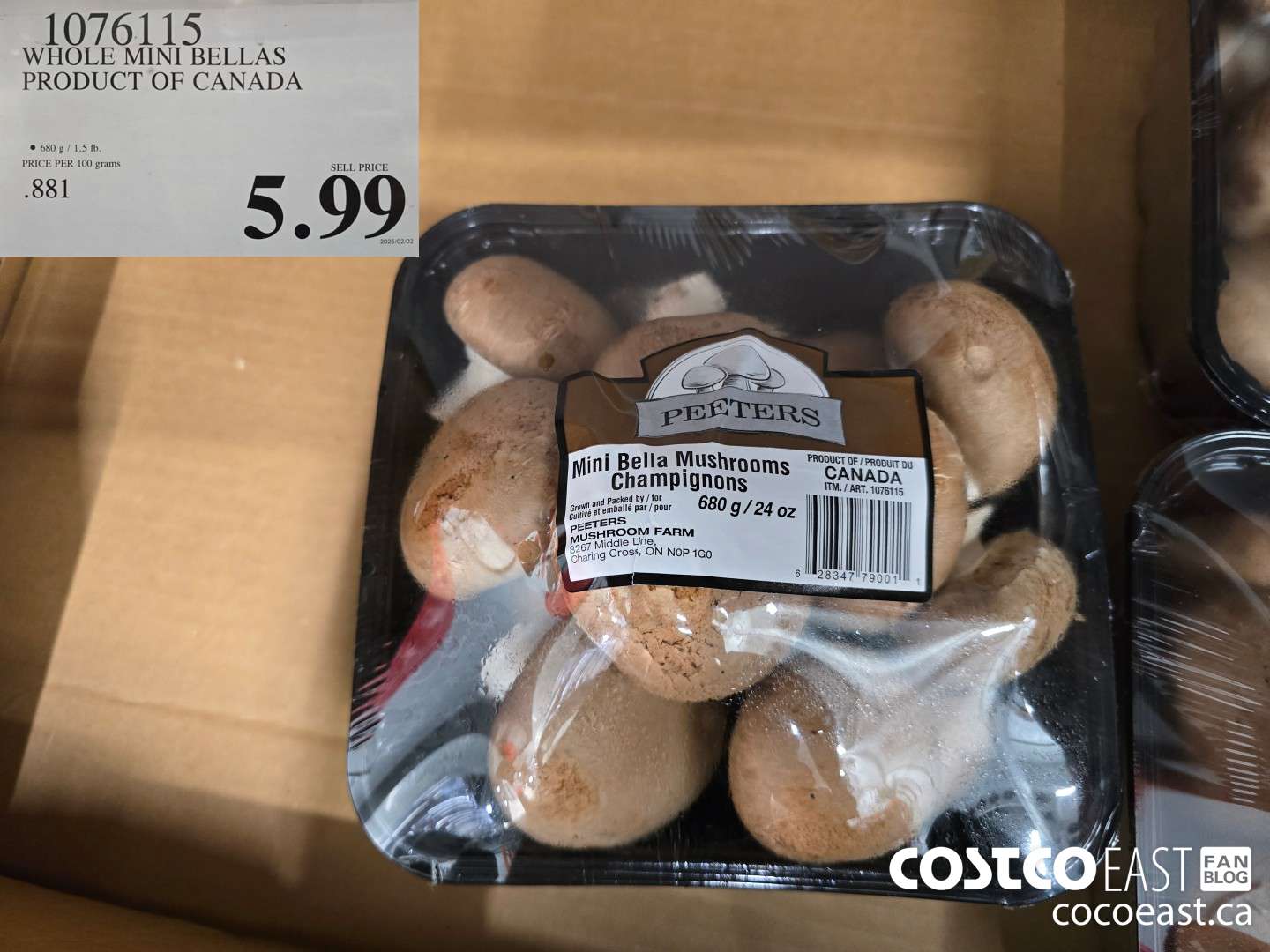 1076115 WHOLE MINI BELLAS PRODUCT OF CANADA $5.99