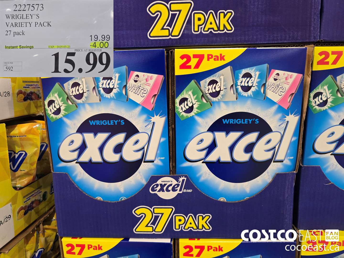 2227573 WRIGLEY'S VARIETY PACK 27 PACK ($4.00 INSTANT SAVINGS EXPIRES ON 2025-03-23) $15.99