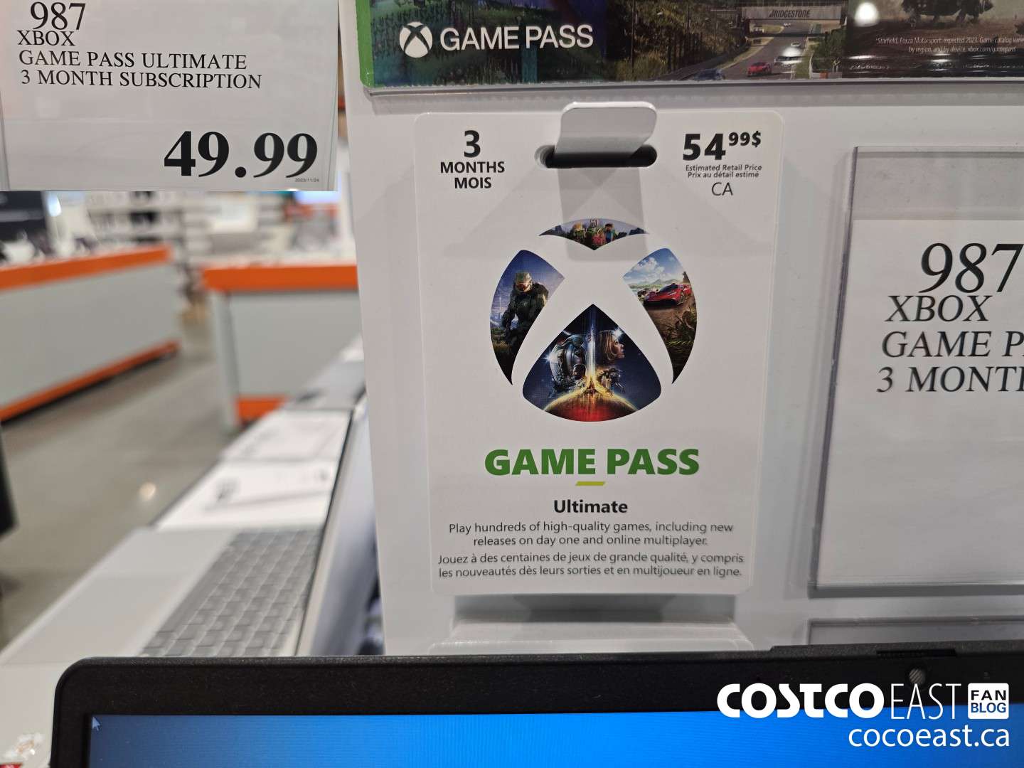 987 XBOX GAME PASS ULTIMATE 3 MONTH SUBSCRIPTION $49.99