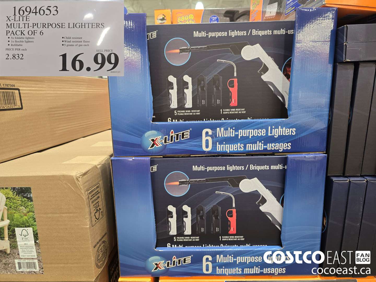 1694653 X-LITE MULTI-PURPOSE LIGHTERS PACK OF 6 $16.99