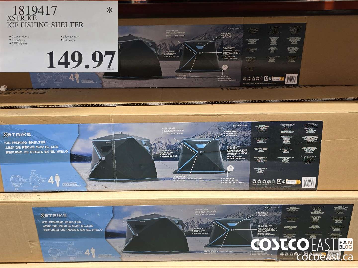 1819417 XSTRIKE ICE FISHING SHELTER $149.97