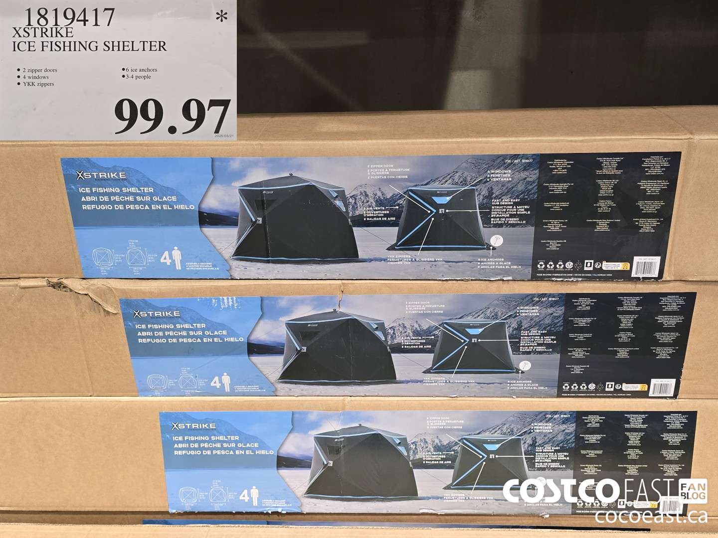 1819417 XSTRIKE ICE FISHING SHELTER $99.97