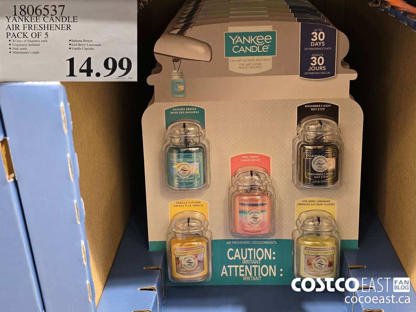 1806537 YANKEE CANDLE AIR FRESHENER PACK OF 5 $14.99