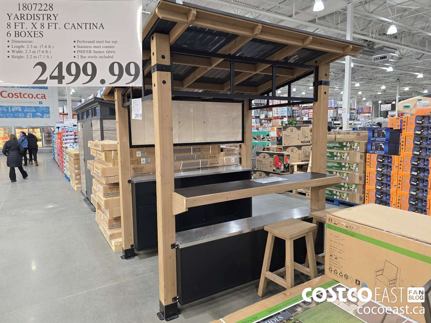 1807228 YARDISTRY 8 FT. X 8 FT. CANTINA 6 BOXES $2499.99